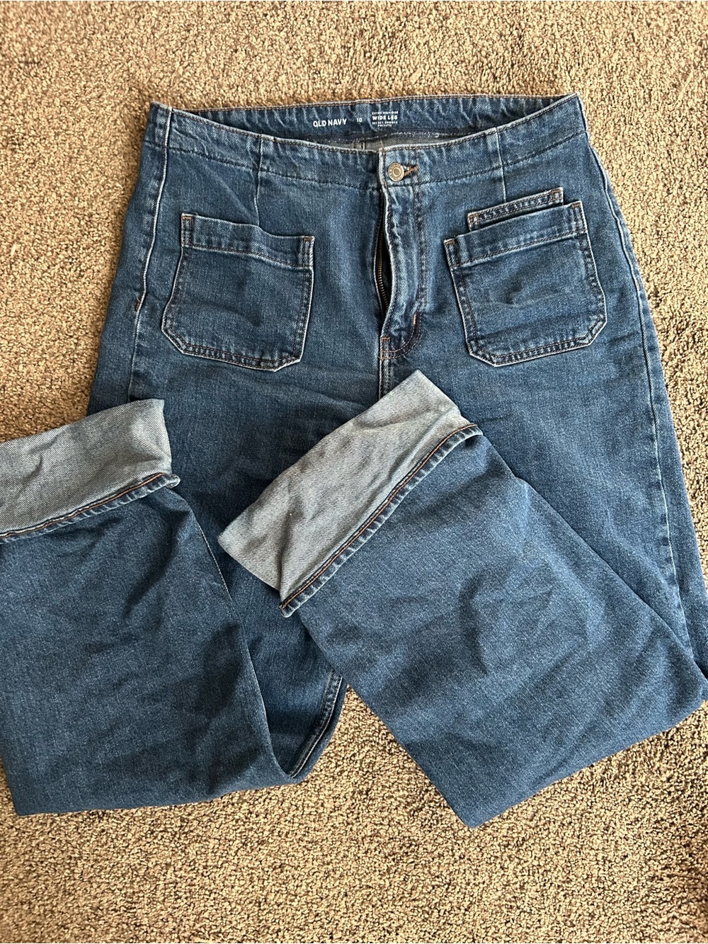 Old Navy Men's Indigo Wide Leg Jeans